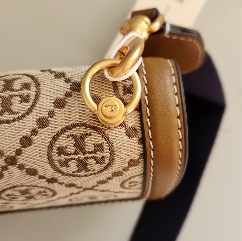 Tory Burch T Monogram Jacquard Shoulder Bag Crossbody - Picture 7 of 7